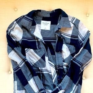 Abercrombie blue/navy flannel